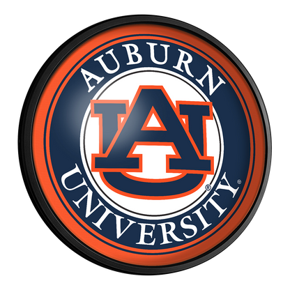 Auburn Tigers Slimline Round Lighted Wall Sign