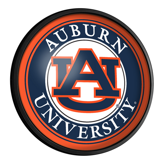 Auburn Tigers Slimline Round Lighted Wall Sign