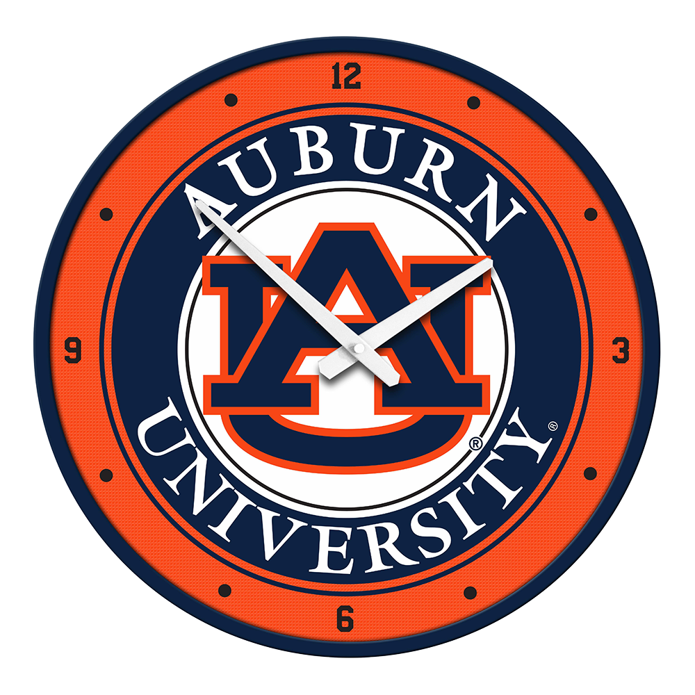 Auburn Tigers Round Wall Clock