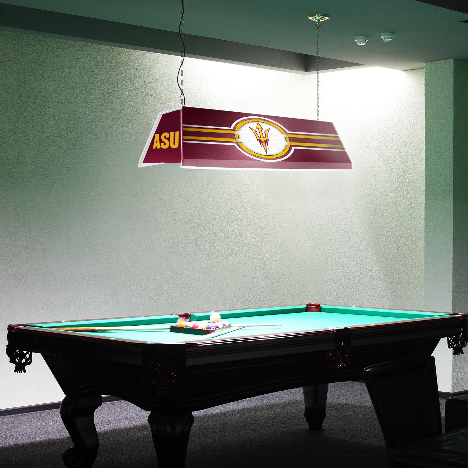 Arizona State Sun Devils Edge Glow Pool Table Light Room View
