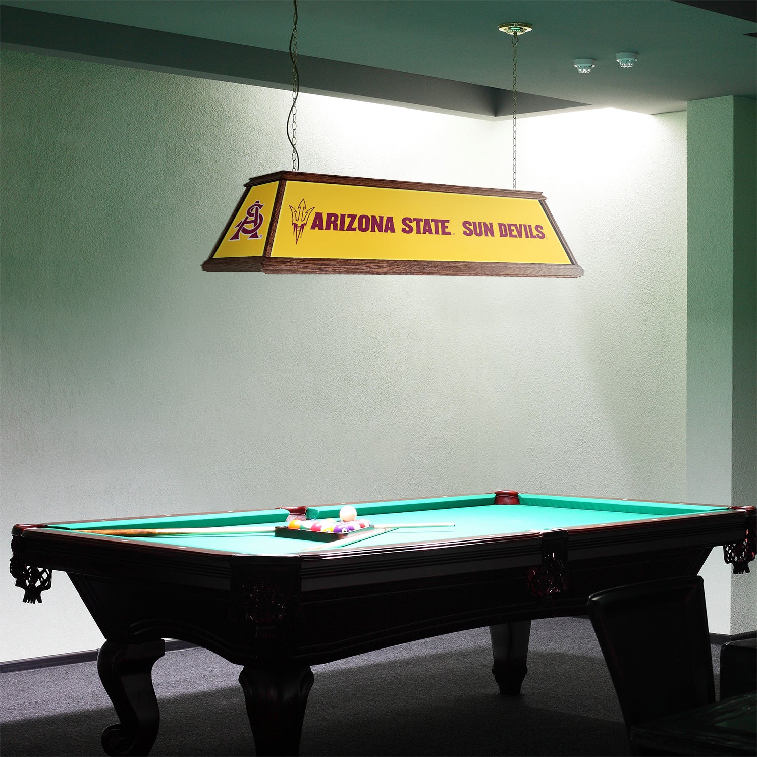 Arizona State Sun Devils Premium Pool Table Light Room View