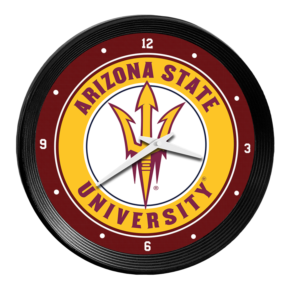 Arizona State Sun Devils Ribbed Wall Clock