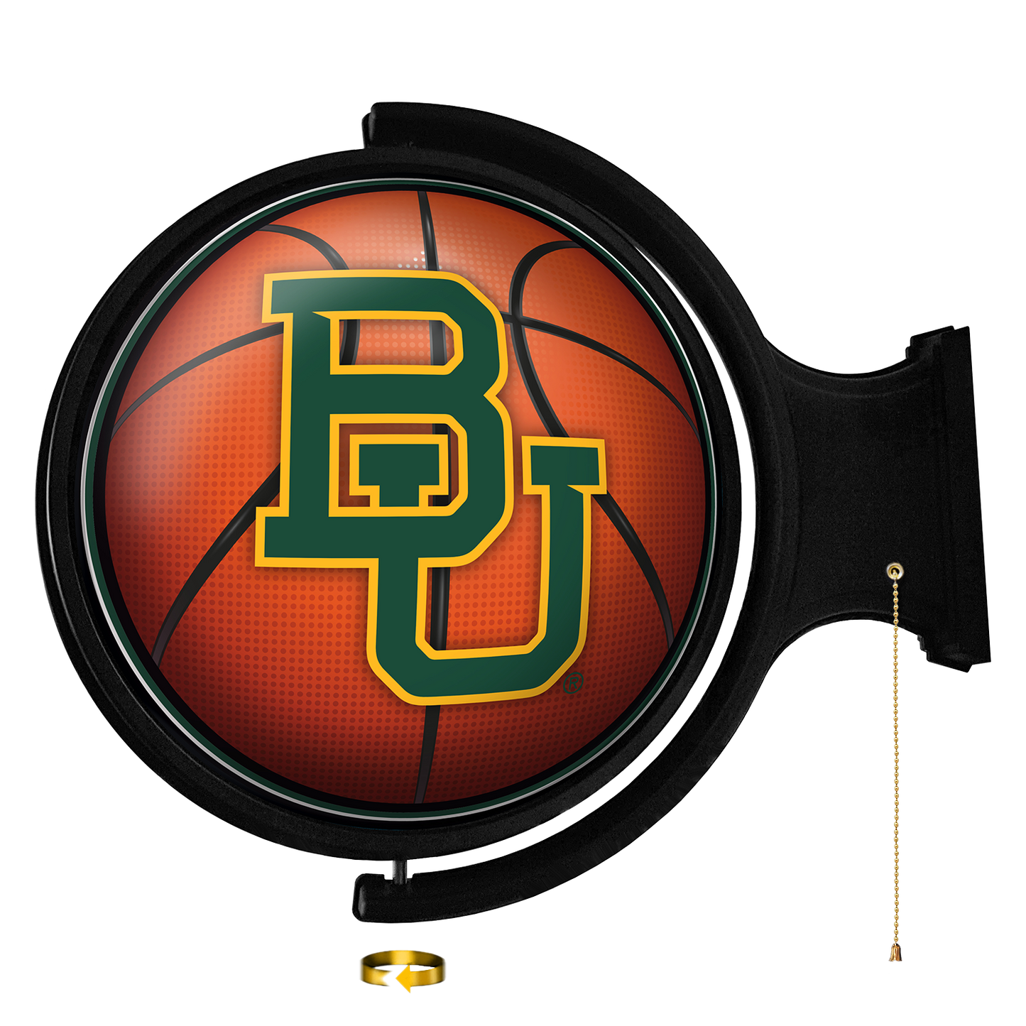 Baylor Bears Round Basketball Rotating Wall Sign