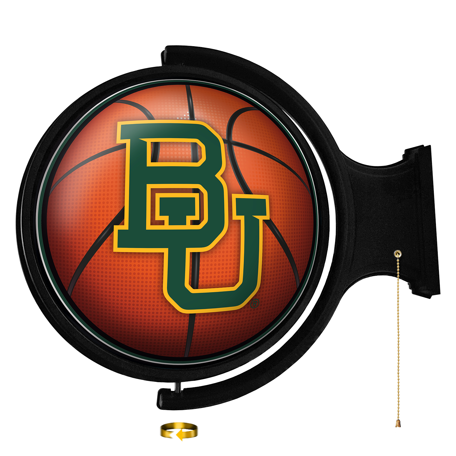 Baylor Bears Round Basketball Rotating Wall Sign
