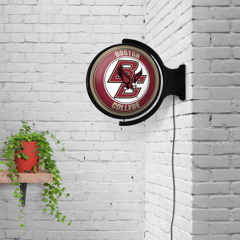 Boston College Eagles Round Rotating Wall Sign Room View