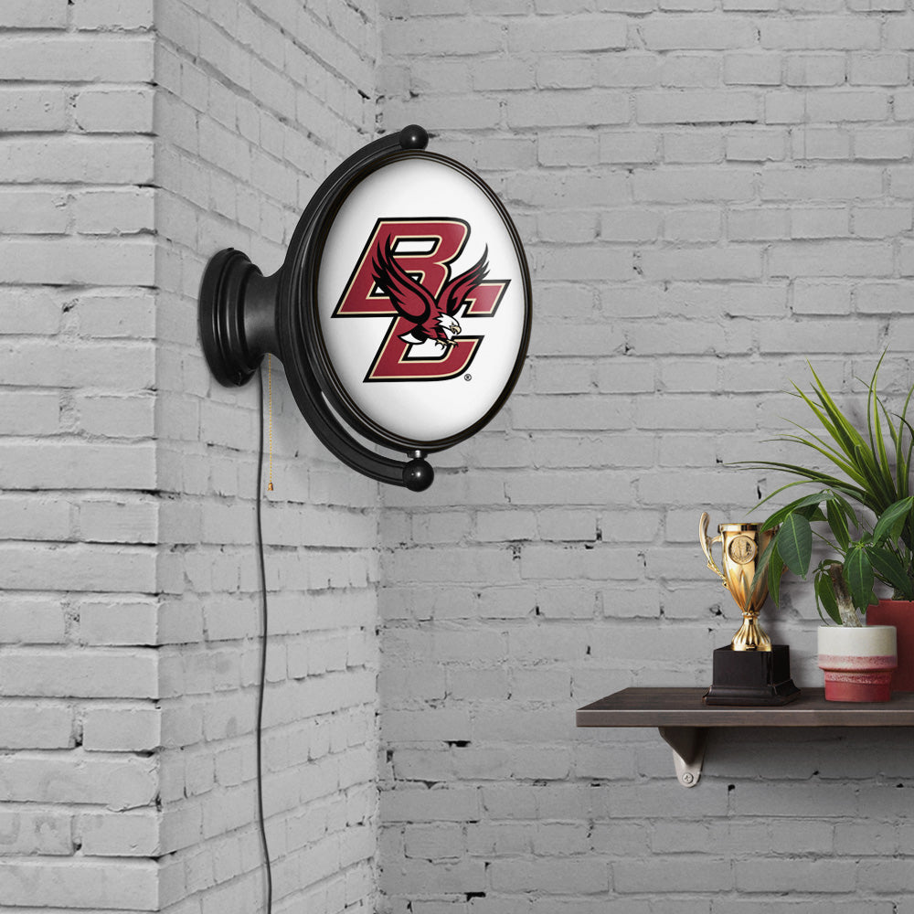 Boston College Eagles Oval Rotating Wall Sign Room View