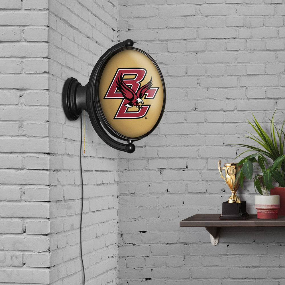 Boston College Eagles Oval Rotating Wall Sign Room View