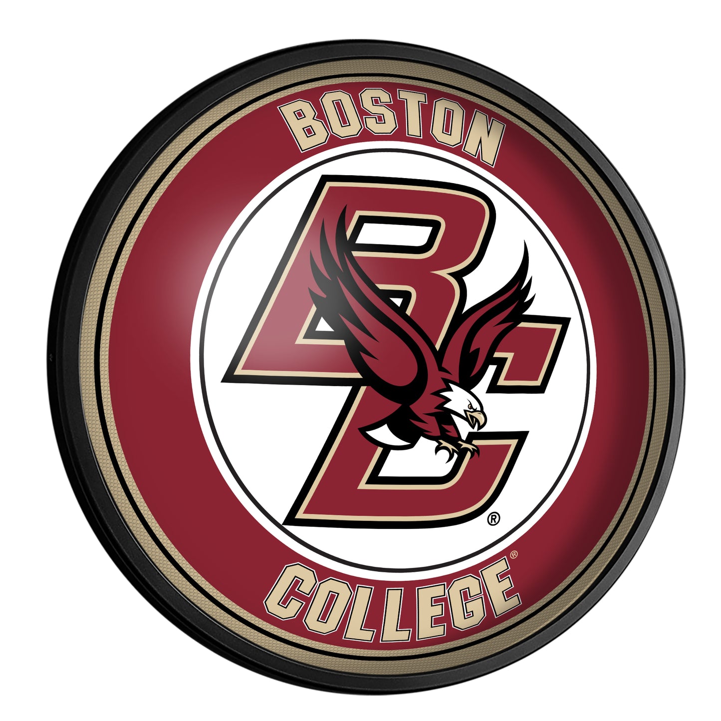 Boston College Eagles Slimline Round Lighted Wall Sign