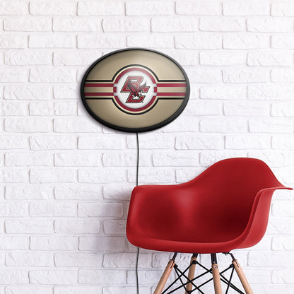 Boston College Eagles Slimline Oval Lighted Wall Sign Room View