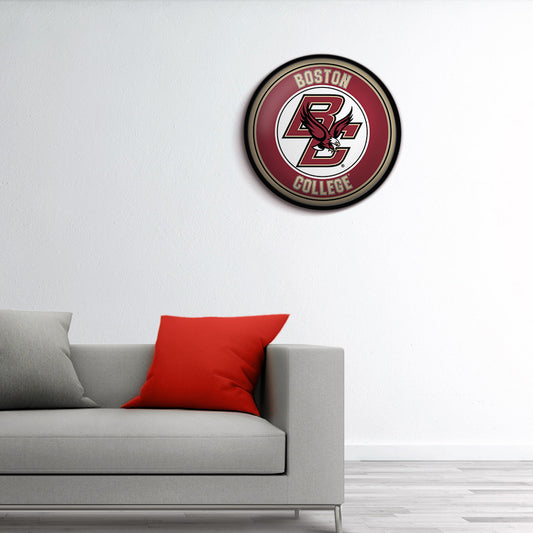 Boston College Eagles Modern Disc Wall Sign Room View