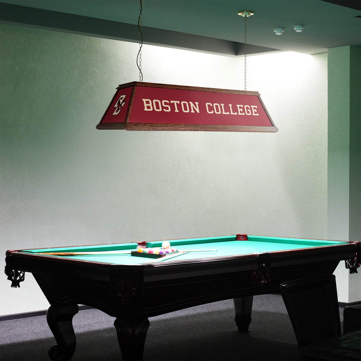 Boston College Eagles Premium Pool Table Light Room View