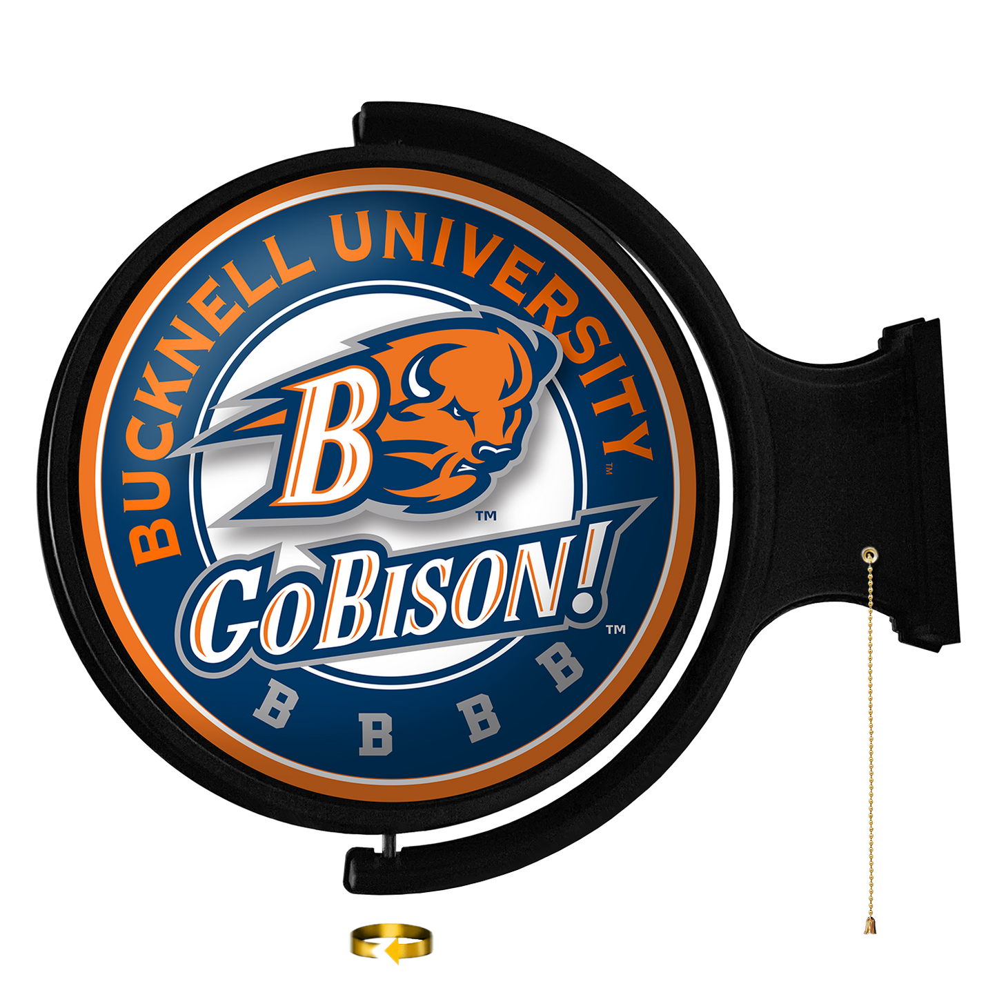 Bucknell Bison Round Rotating Wall Sign