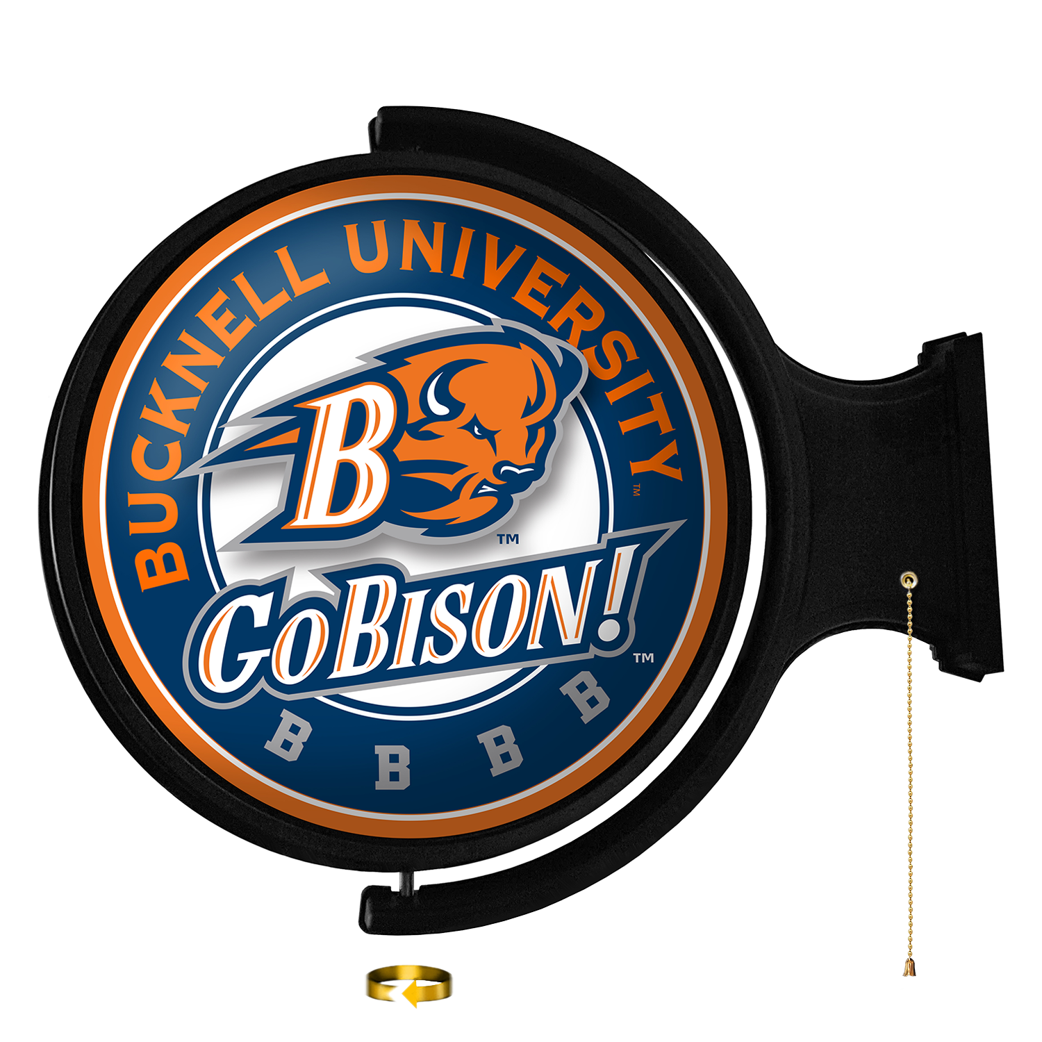 Bucknell Bison Round Rotating Wall Sign