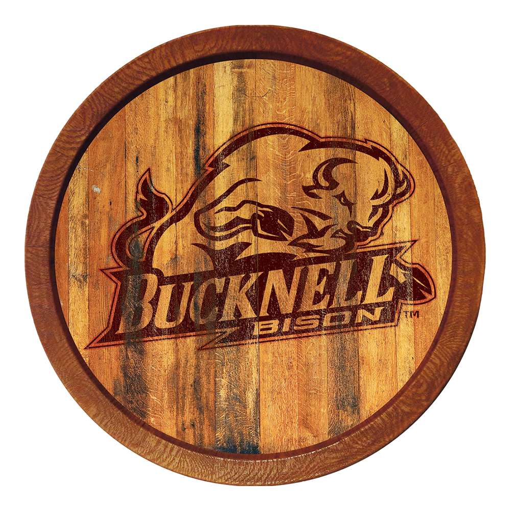 Bucknell Bison Branded Barrel Top Sign