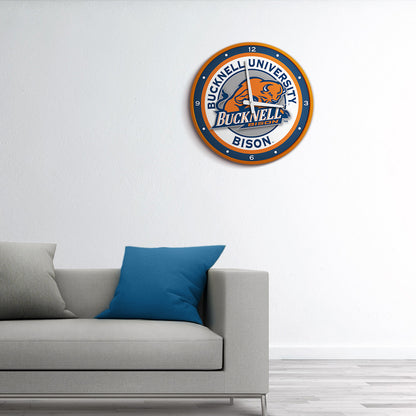 Bucknell Bison Round Wall Clock Room View