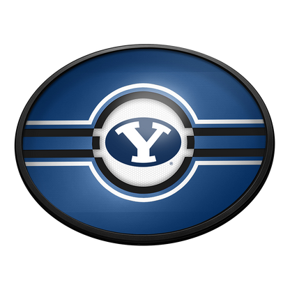BYU Cougars Slimline Oval Lighted Wall Sign