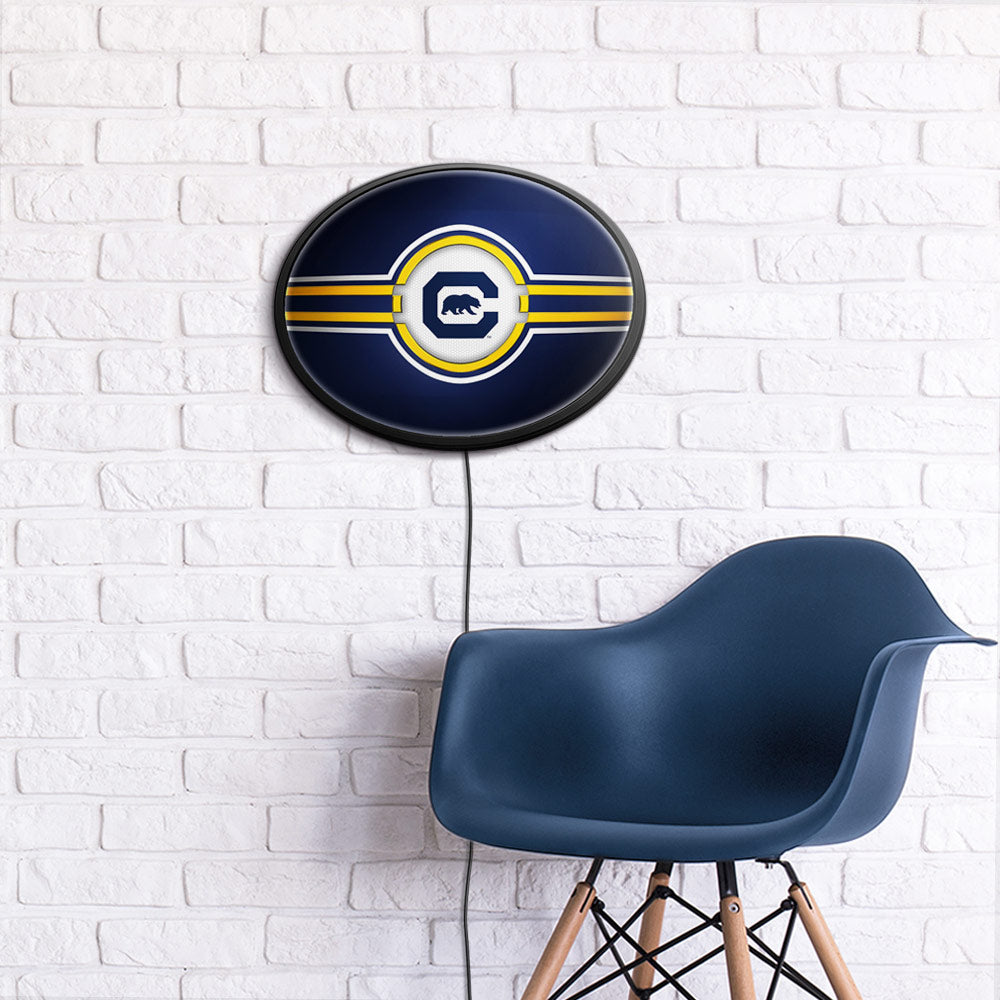 California Golden Bears Slimline Oval Lighted Wall Sign Room View