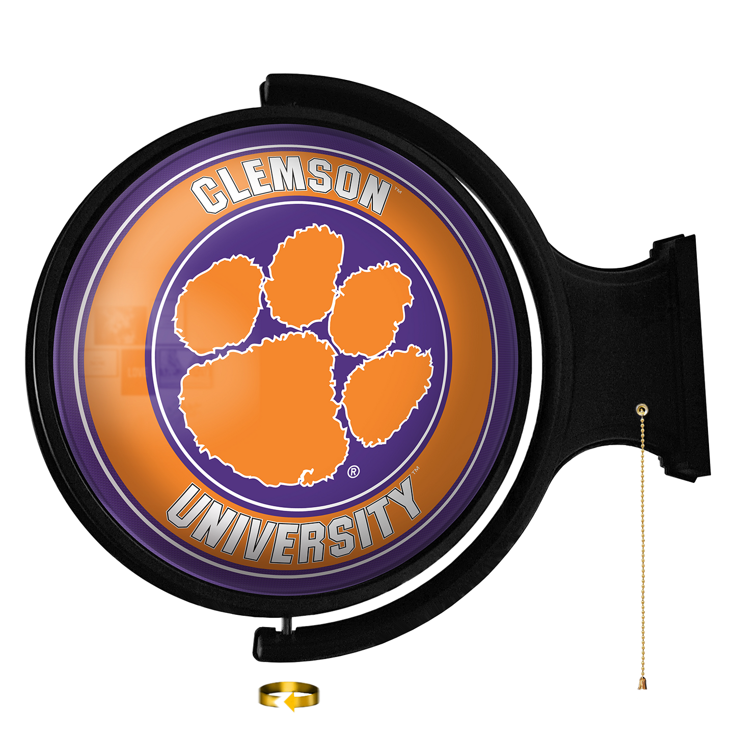 Clemson Tigers Round Rotating Wall Sign
