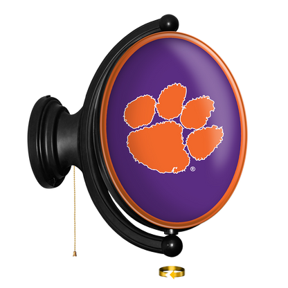 Clemson Tigers Oval Rotating Wall Sign