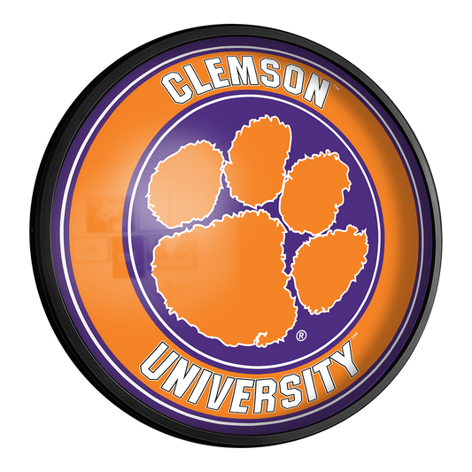 Clemson Tigers Slimline Round Lighted Wall Sign