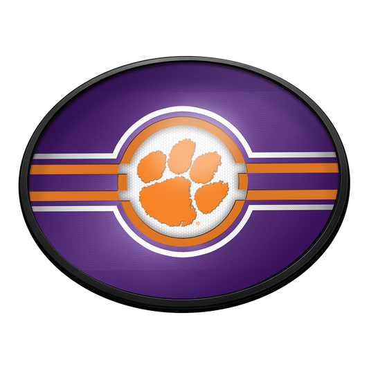 Clemson Tigers Slimline Oval Lighted Wall Sign