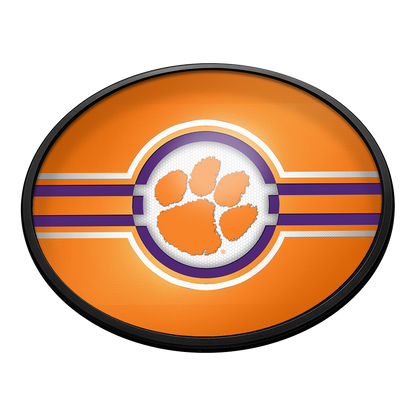 Clemson Tigers Slimline Oval Lighted Wall Sign