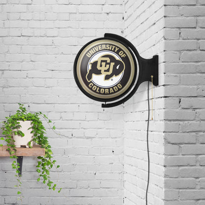 Colorado Buffaloes Round Rotating Wall Sign Room View