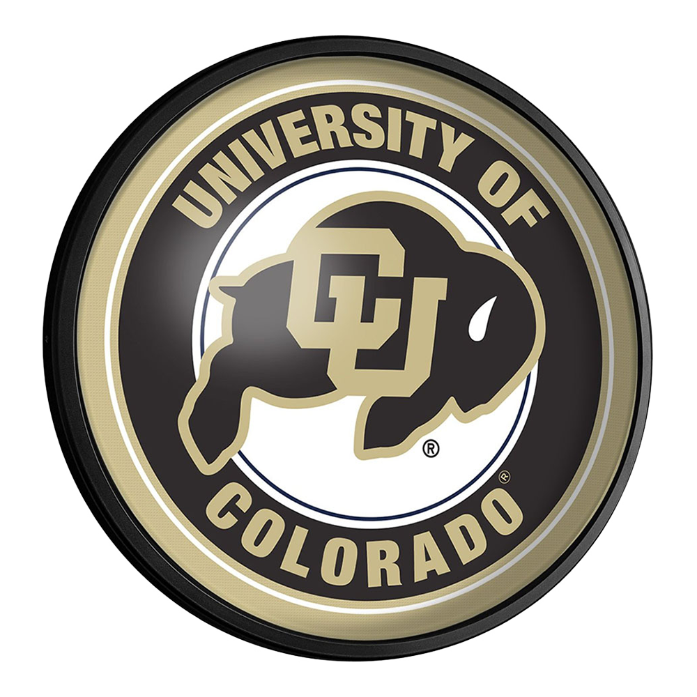 Colorado Buffaloes Slimline Round Lighted Wall Sign