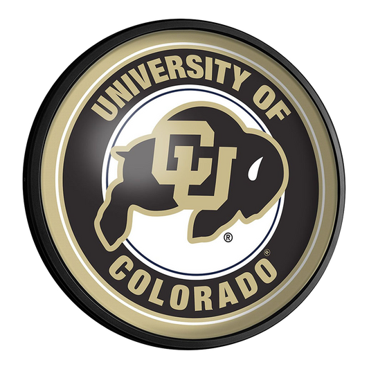 Colorado Buffaloes Slimline Round Lighted Wall Sign