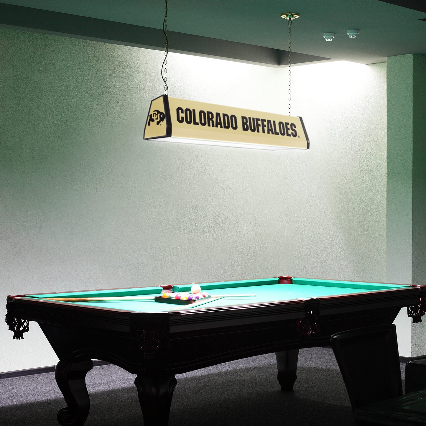 Colorado Buffaloes Standard Pool Table Light Room View