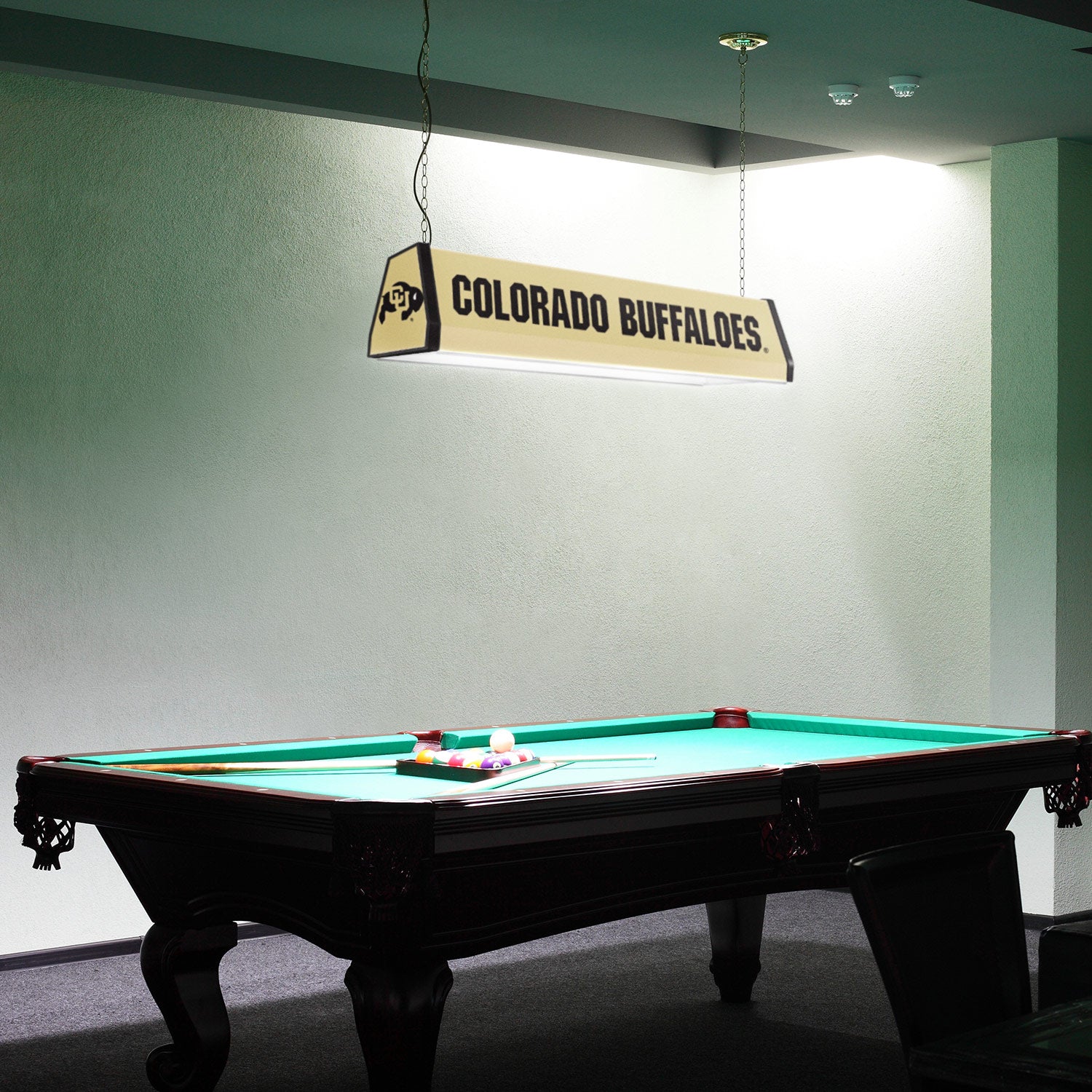 Colorado Buffaloes Standard Pool Table Light Room View