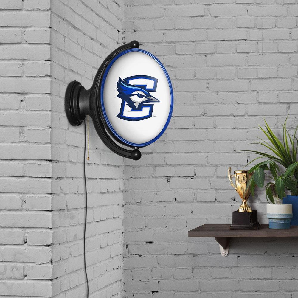 Creighton Blue Jays Oval Rotating Wall Sign Room View