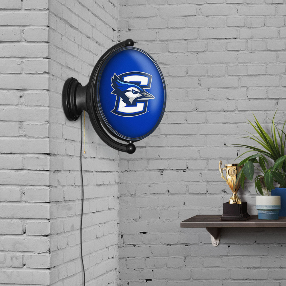 Creighton Blue Jays Oval Rotating Wall Sign Room View