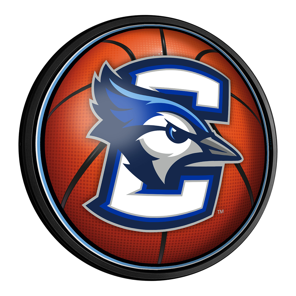 Creighton Blue Jays Basketball Slimline Round Lighted Wall Sign