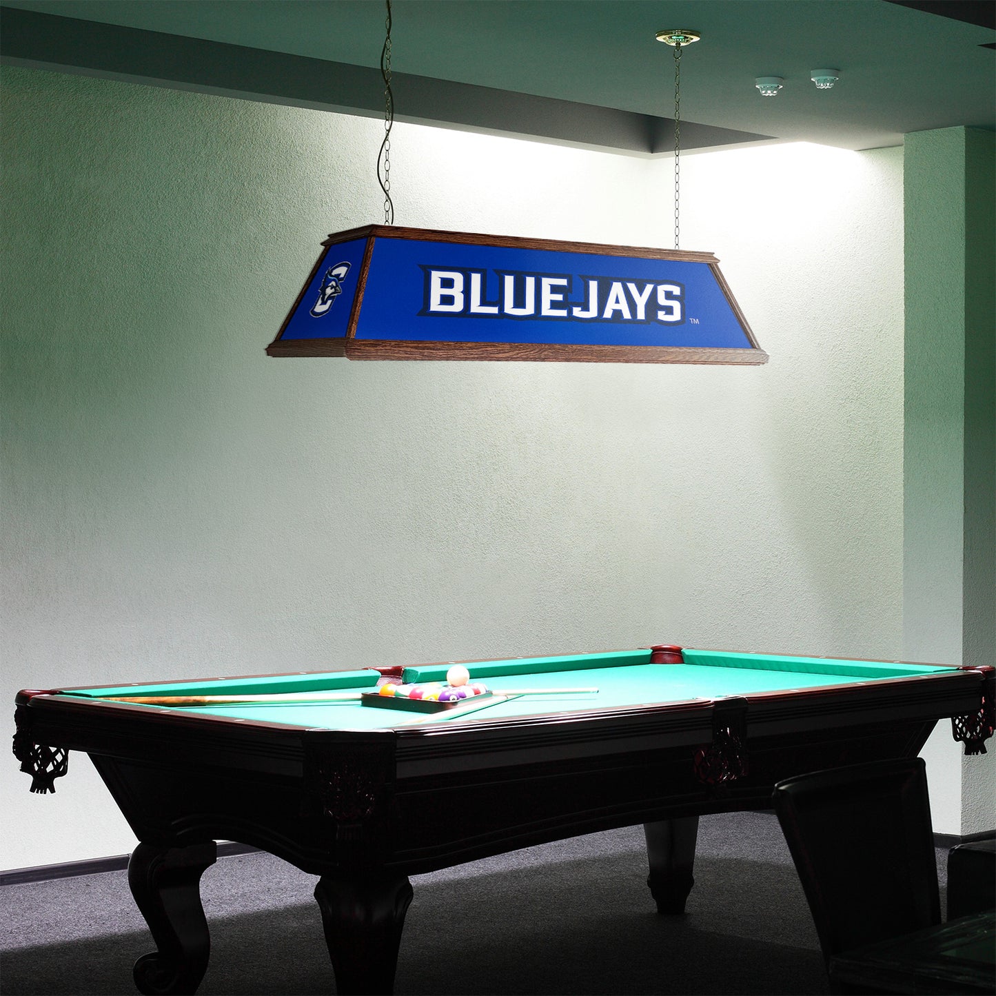 Creighton Blue Jays Premium Pool Table Light Room View