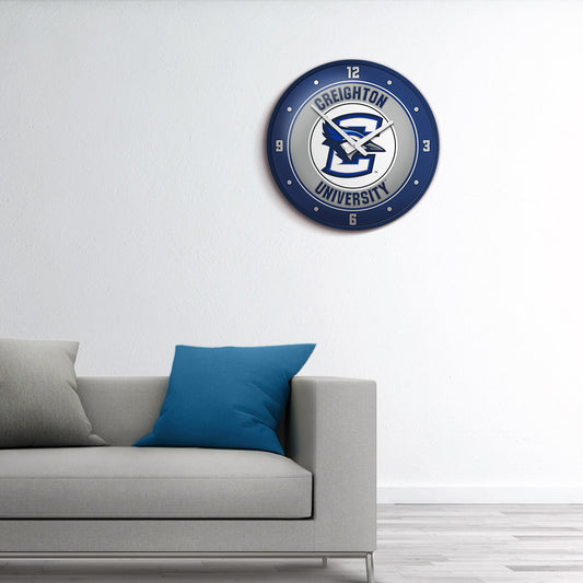 Creighton Blue Jays Round Wall Clock Room View