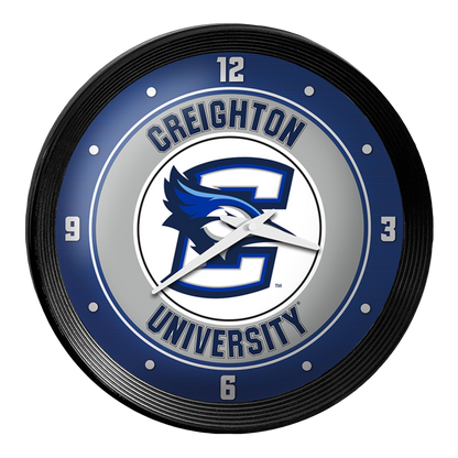 Creighton Blue Jays Ribbed Wall Clock