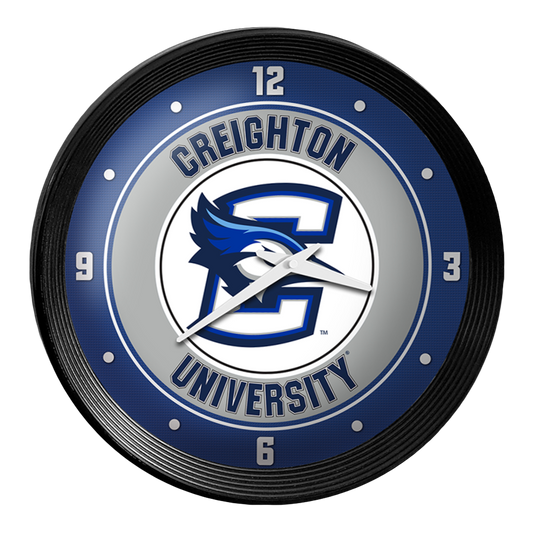 Creighton Blue Jays Ribbed Wall Clock