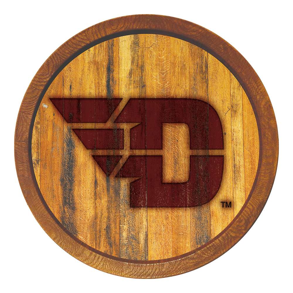 Dayton Flyers Branded Barrel Top Sign