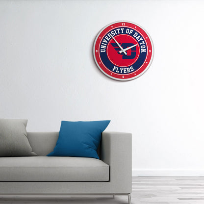 Dayton Flyers Round Wall Clock Room View