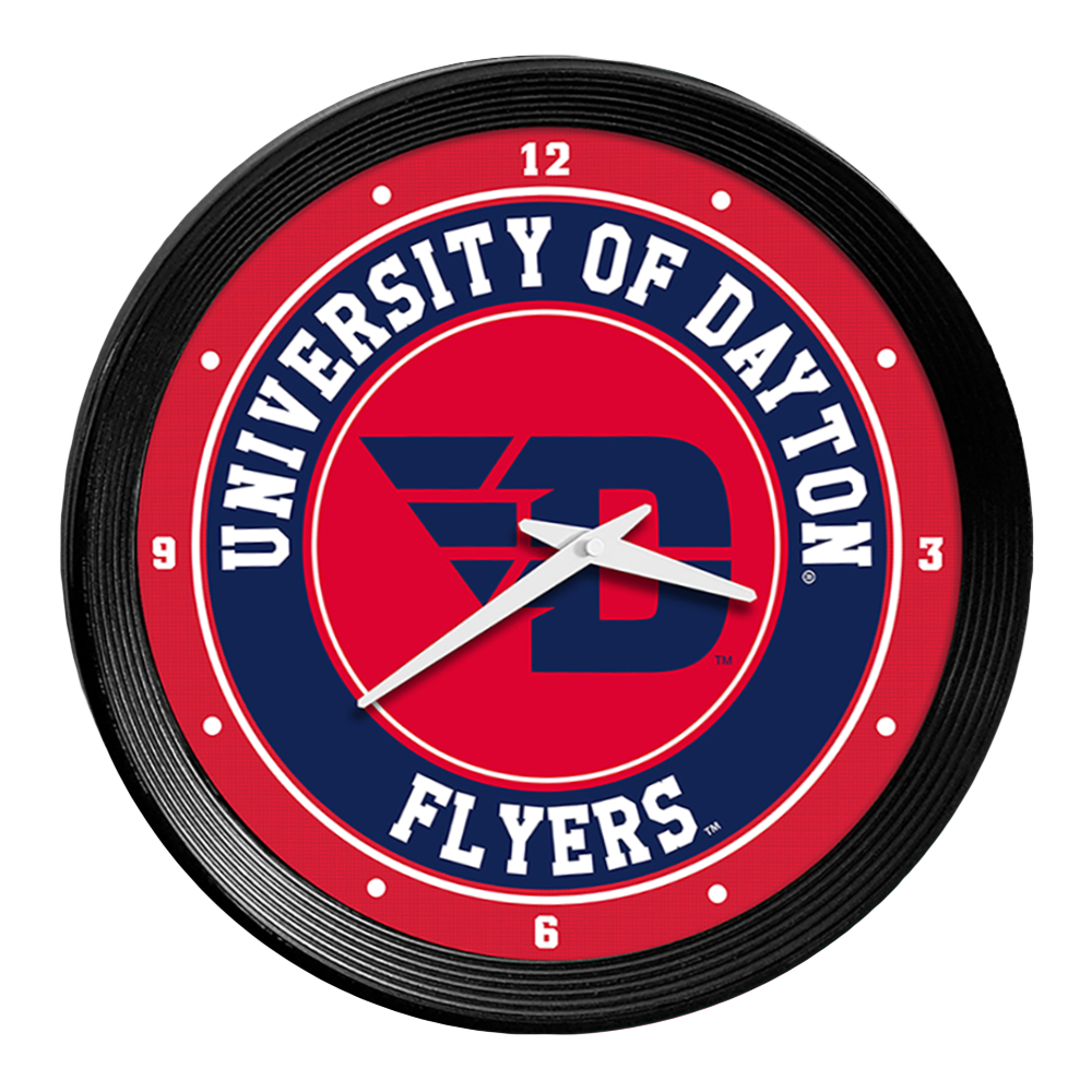 Dayton Flyers Ribbed Wall Clock