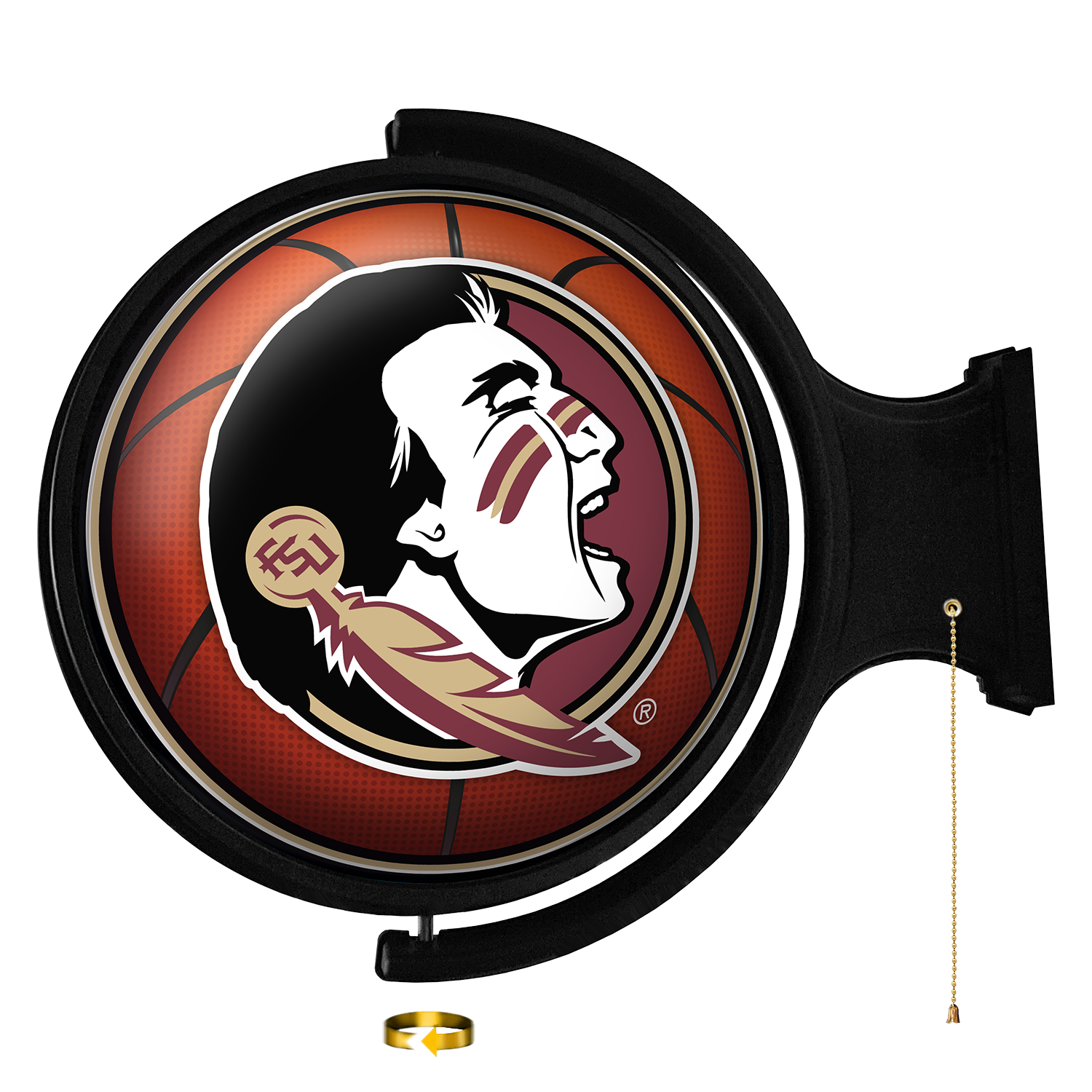 Florida State Seminoles Round Basketball Rotating Wall Sign