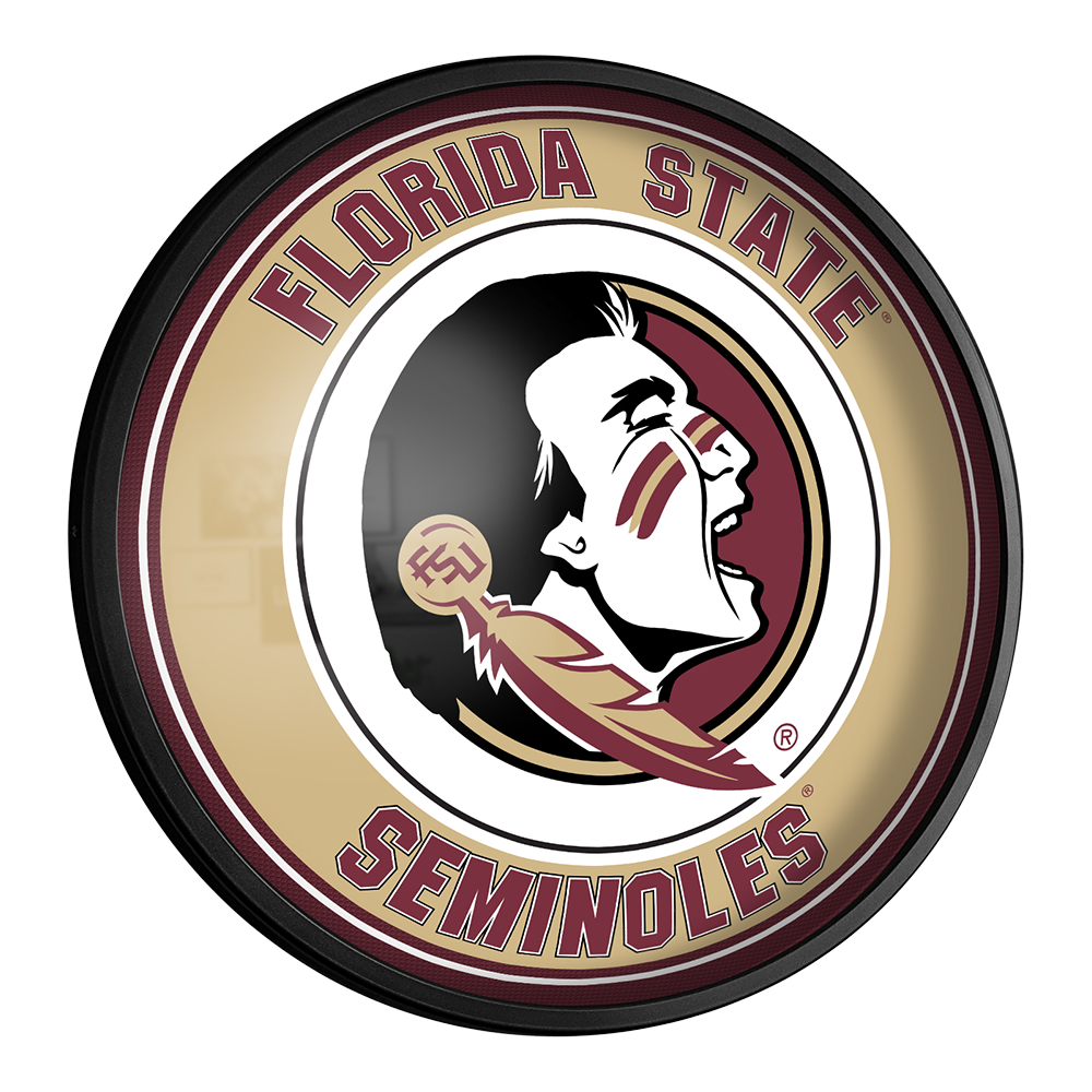 Florida State Seminoles Slimline Round Lighted Wall Sign
