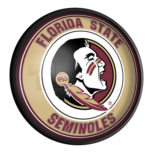 Florida State Seminoles Slimline Round Lighted Wall Sign