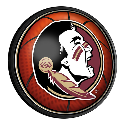 Florida State Seminoles Basketball Slimline Round Lighted Wall Sign
