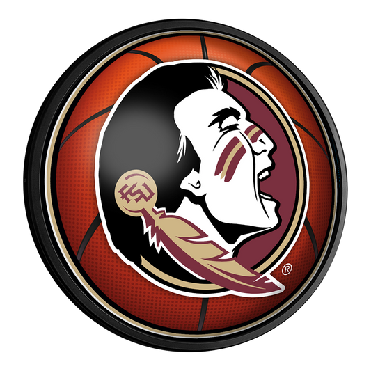 Florida State Seminoles Basketball Slimline Round Lighted Wall Sign