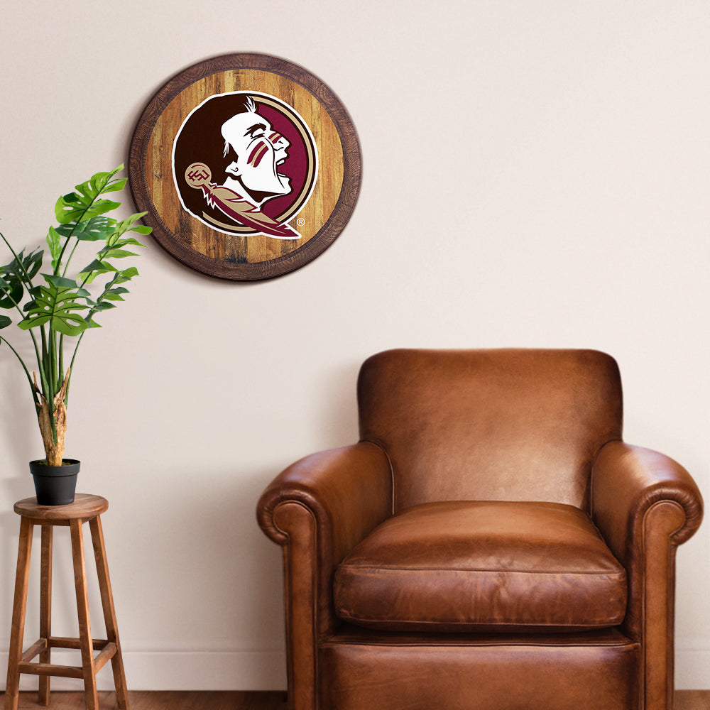 Florida State Seminoles Barrel Top Sign Room View