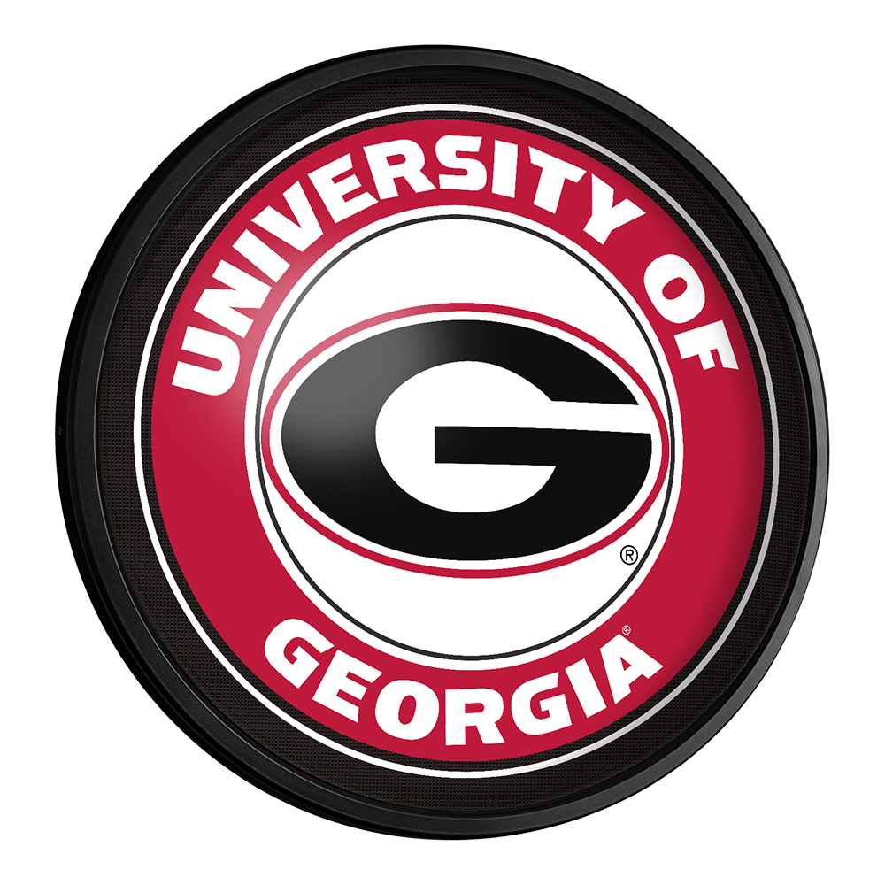 Georgia Bulldogs Slimline Round Lighted Wall Sign