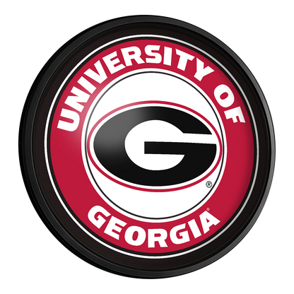 Georgia Bulldogs Slimline Round Lighted Wall Sign