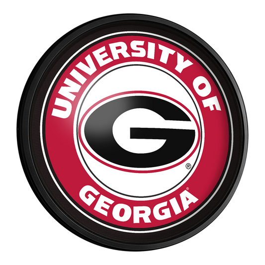 Georgia Bulldogs Slimline Round Lighted Wall Sign